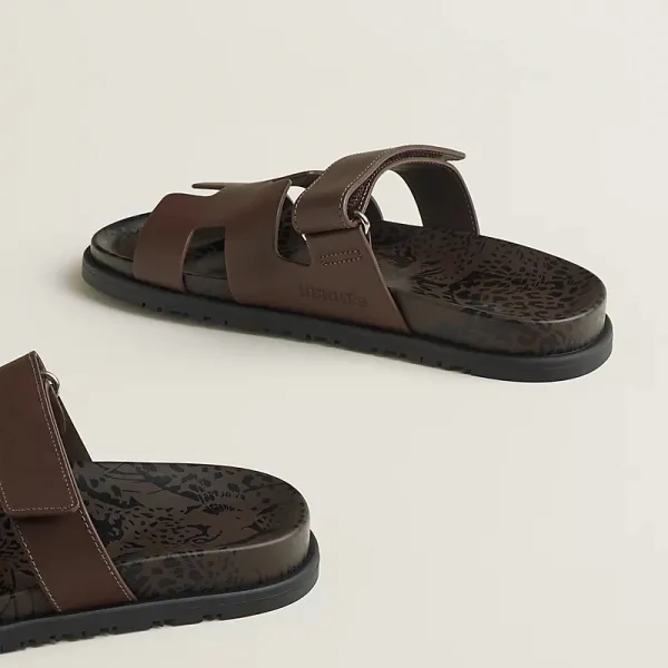 HERMES Chypre Coffee color Slippers - Image 5