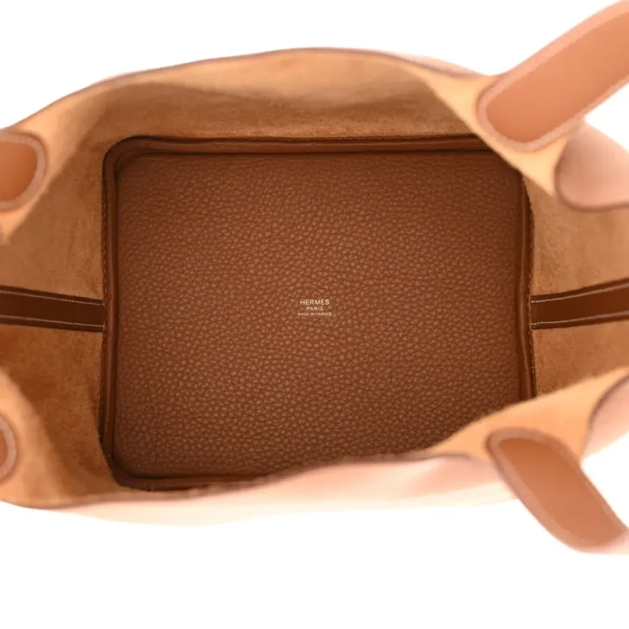 Hermès Picotin Lock 22 MM Brown Taurillon Clemence Leather Gold Hardware