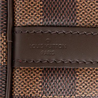 Louis Vuitton Speedy Bandouliere 35 Damier Ebene Canvas Gold Hardware