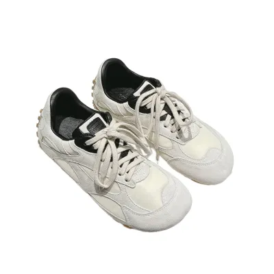 Bottega Veneta Orbit Flash Sneakers In Ice/Black Suede And Nylon Lace-Up Sneaker With Leather Trims