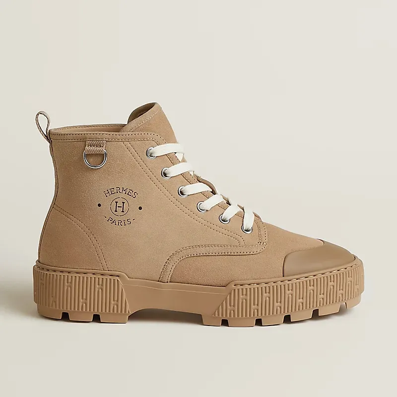 HERMES Itineraire Brown ankle boots