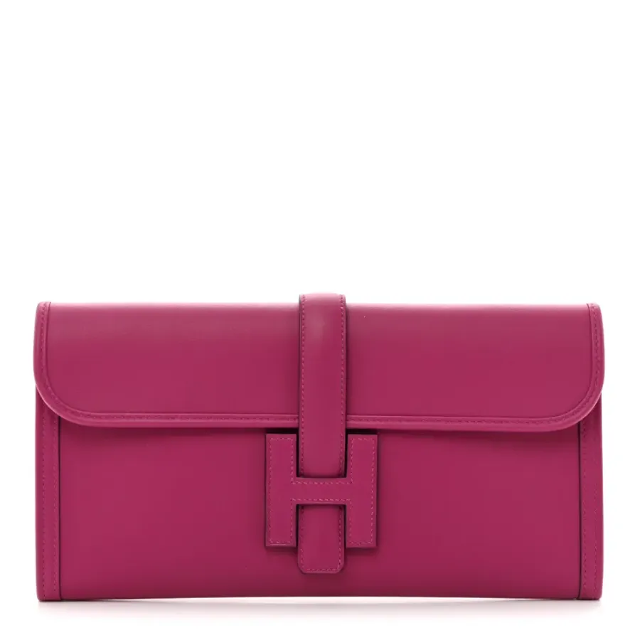 Hermès Jige Elan 29 Clutch Rose Pourpre Swift Leather