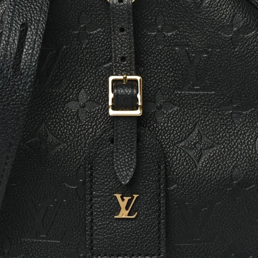 Louis Vuitton Boite Chapeau Souple MM Black Empreinte Leather Brass Hardware