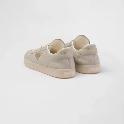 PRADA grey leather sneakers