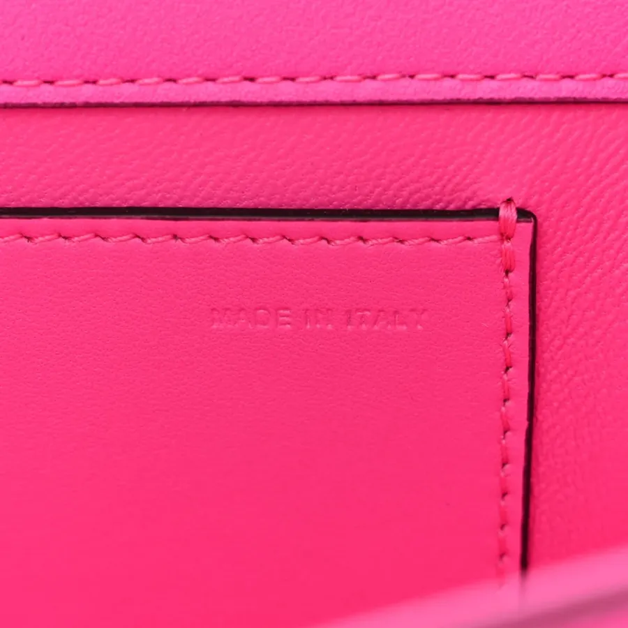 Valentino Garavani Small VLogo Loco Shoulder Bag Pink PP Calfskin Leather Gold Hardware