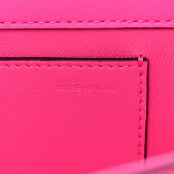 Valentino Garavani Small VLogo Loco Shoulder Bag Pink PP Calfskin Leather Gold Hardware - Image 9