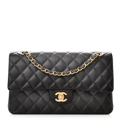 Grey Quilted Chanel Bag Quilted Lambskin Leather Crossbody Bags