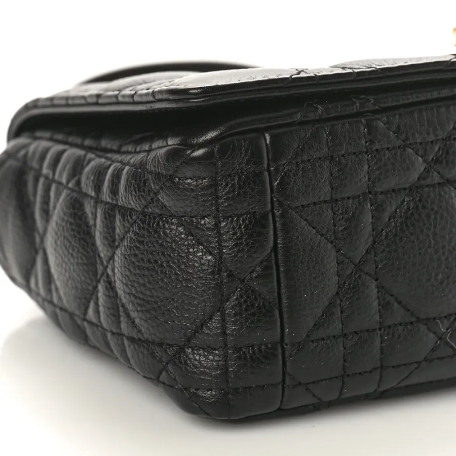 Dior Small Caro Bag Black Cannage Calfskin Leather Gold Hardware