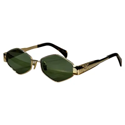 Celine glasses gun black/rose gold/brown/green/black gold/black color Size 58口16-145