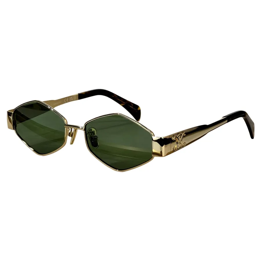 Celine glasses gun black/rose gold/brown/green/black gold/black color Size 58口16-145