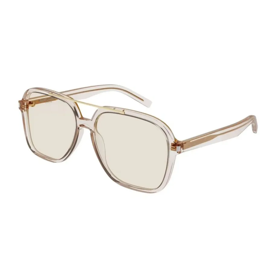 Saint Laurent square frame glasses black/black tawny/leopard black/tawny color Size 57口18-145