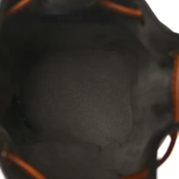 Fendi Mini F is Fendi Logo Embossed Mon Tresor Bucket Bag Cuoio King Vitello Leather Gold Hardware - Image 7