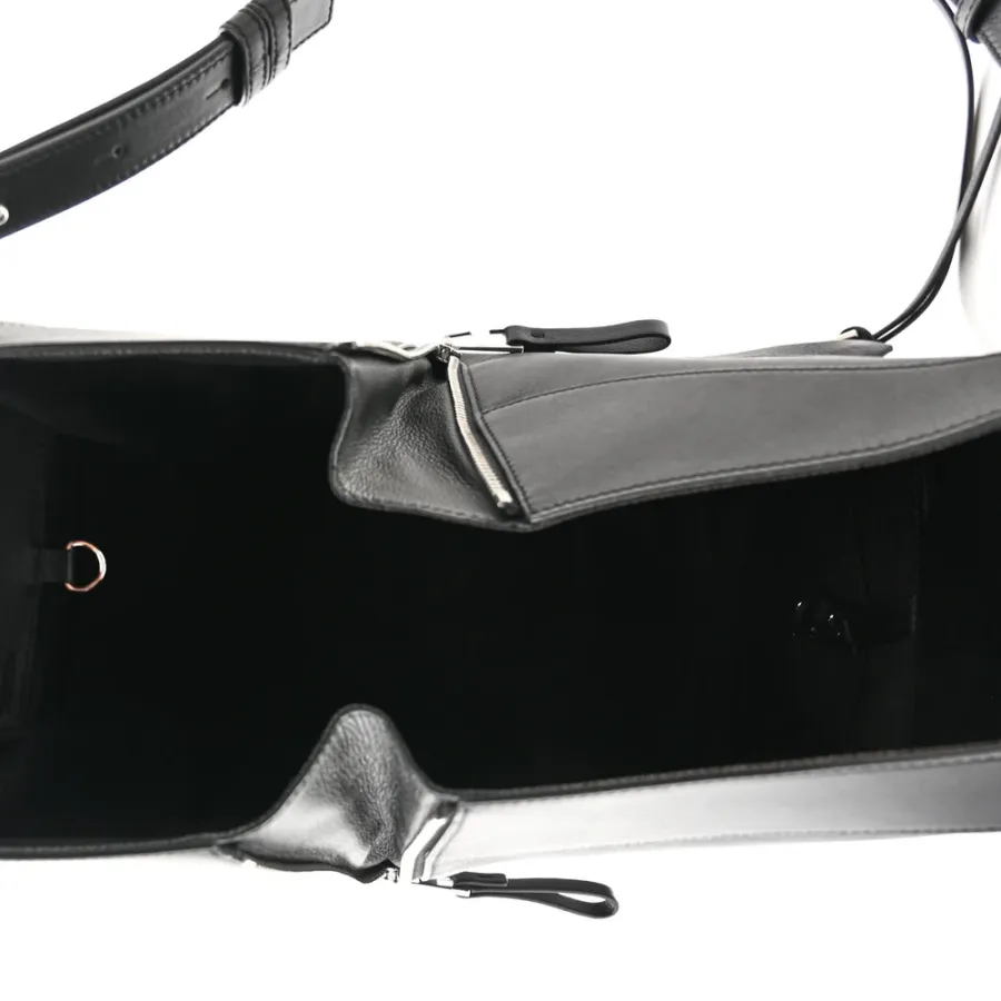 Loewe Hammock Shoulder Bag Small Black Calfskin Leather Silver Hardware