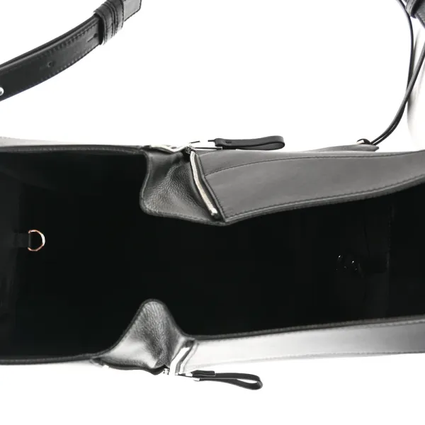 Loewe Hammock Shoulder Bag Small Black Calfskin Leather Silver Hardware - Image 7