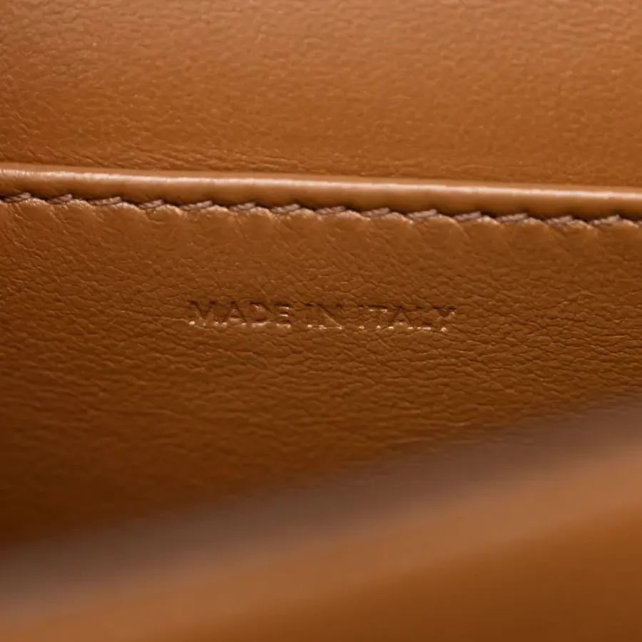 Celine Small Teen Classic Box Flap Bag Camel Box Calfskin Leather Gold Hardware