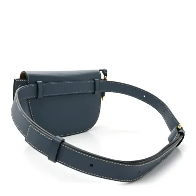 Loewe Gate Belt Bag Mini Steel Blue Calfskin Leather