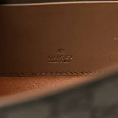 Gucci Small Dionysus Clutch Taupe GG Supreme Monogram Canvas Aged Silver Hardware