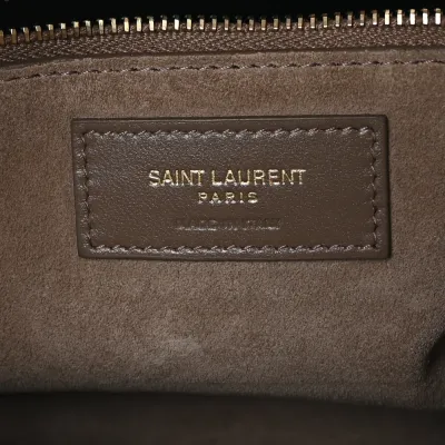 Saint Laurent Medium Le 5 À 7 Hobo Taupe Smooth Calfskin Leather Aged Gold Hardware