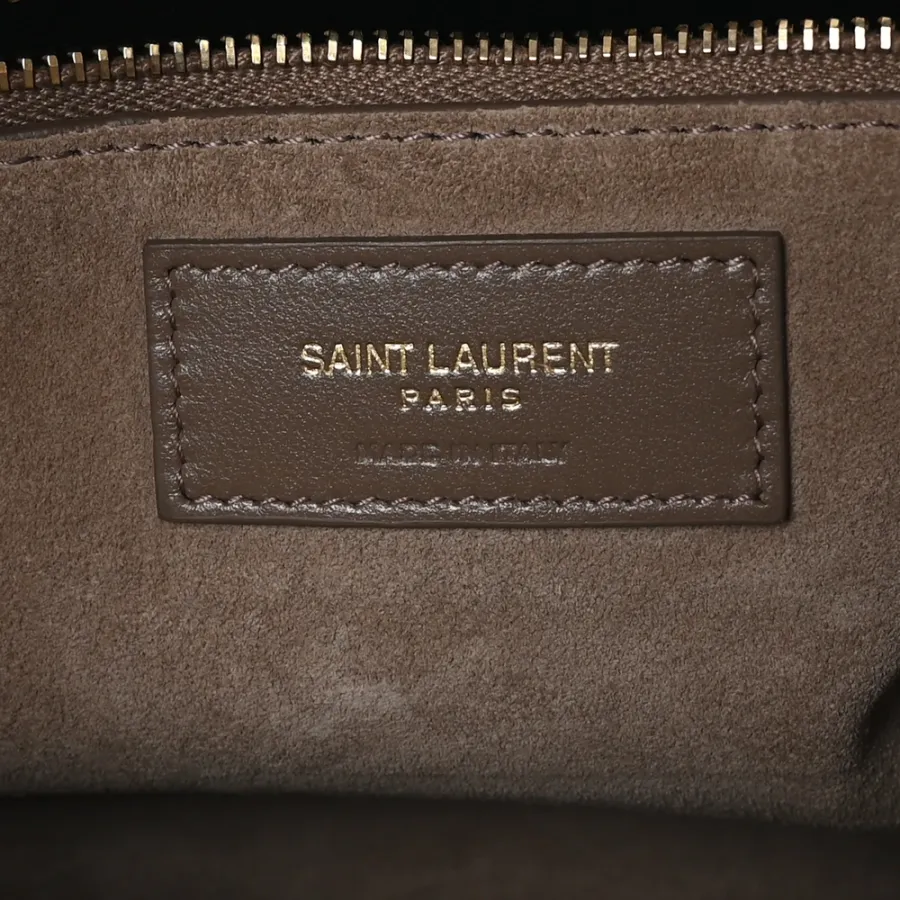 Saint Laurent Medium Le 5 À 7 Hobo Taupe Smooth Calfskin Leather Aged Gold Hardware