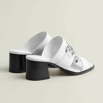 HERMES Kute Slippers High-heeled slippers white High Heels Sandal