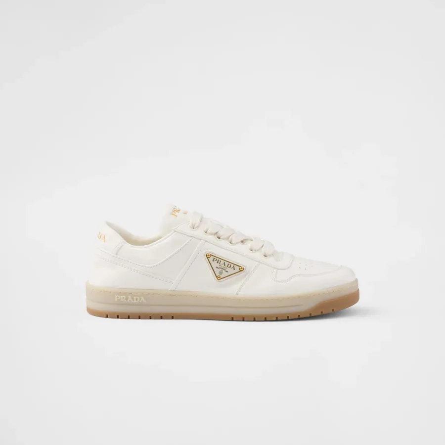 PRADA white lIvory color leather sneakers