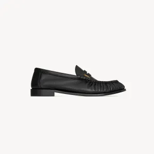 Yves Saint Laurent Pleated leather loafers
