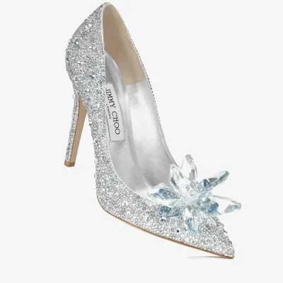 JIMMY CHOO Crystal pointed heels