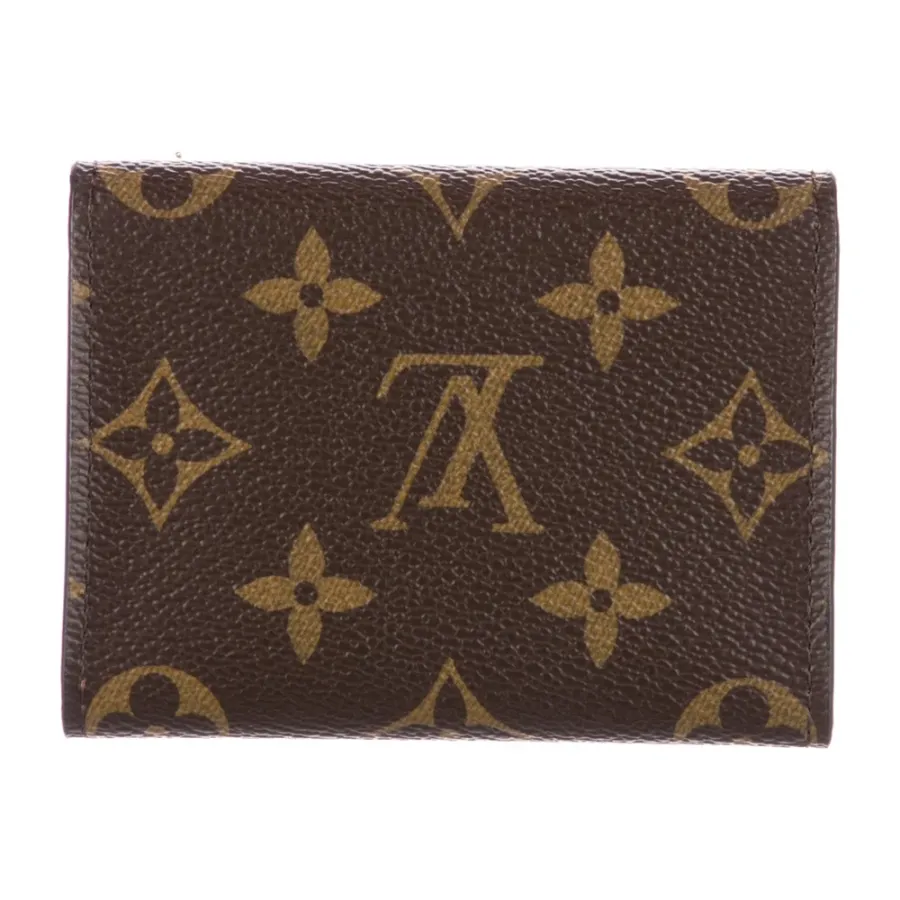 Louis Vuitton Medium Compact Wallet Brown LV Monogram Canvas Gold Hardware