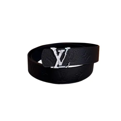 Louis Vuitton Men's Shield Reversible Belt In Black Monorgam Calfskin With Gold/Silver/Gun Black Hardware 40mm
