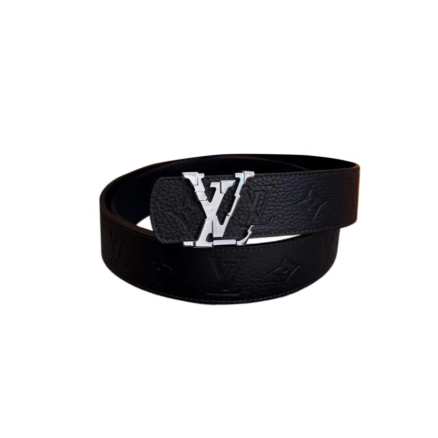 Louis Vuitton Men's Shield Reversible Belt In Black Monorgam Calfskin With Gold/Silver/Gun Black Hardware 40mm