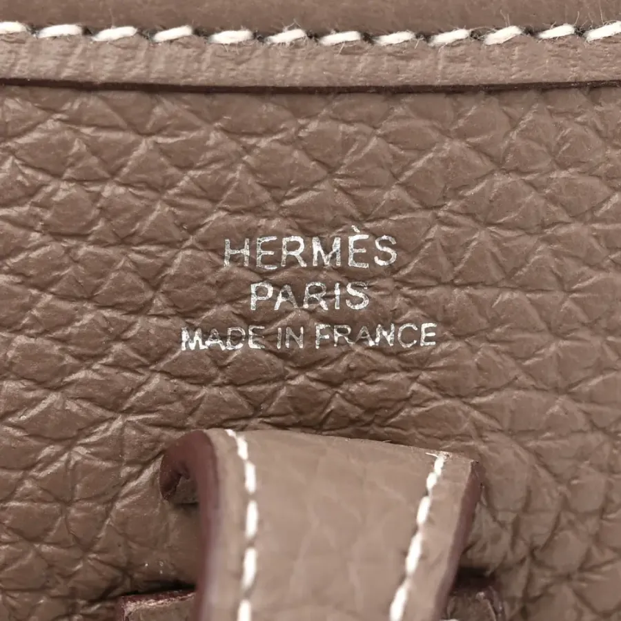 Hermès Amazone Evelyne TPM Étain / Bleu Indigo Taurillon Clemence Leather Silver Hardware