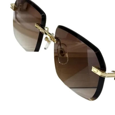 Cartier square frame glasses cedar/black/grey/gun black color Size 59口18-145