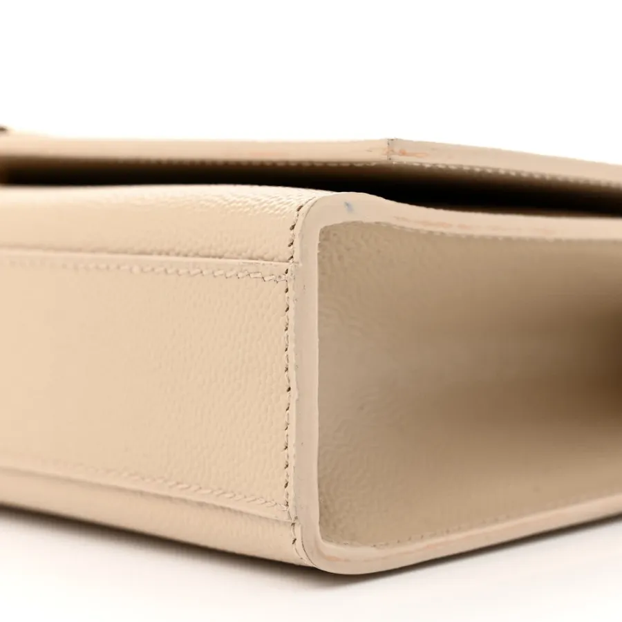 Saint Laurent Medium Kate Satchel Nude Powder Monogram Grain De Poudre Leather Gold Hardware