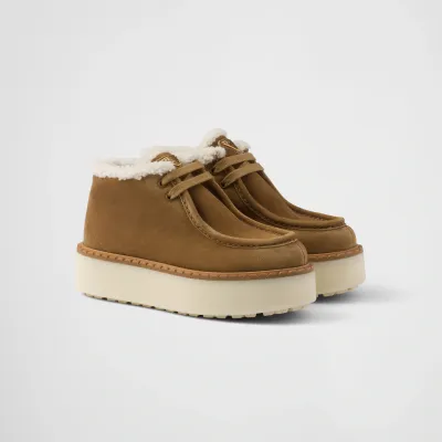 PRADA Suede leather polo boots