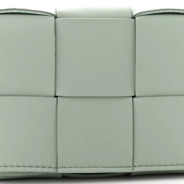 Bottega Veneta Extra Mini Maxi Intrecciato Cassette Crossbody Bag New Sauge Lambskin Leather - Image 8