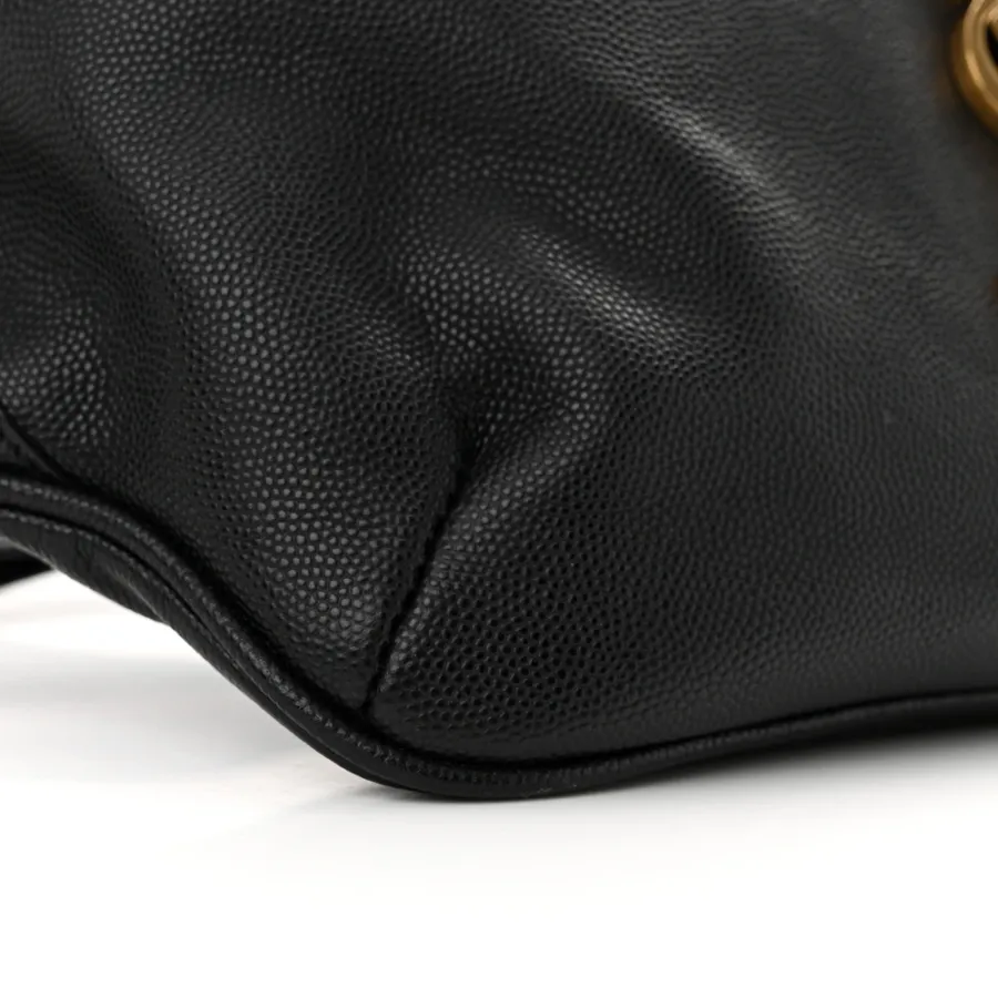 Saint Laurent Small Belt Bag Black Monogram Grain De Poudre Leather Gold Hardware