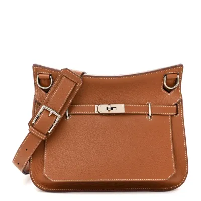 Hermès Jypsiere 28 Brown Taurillon Clemence Leather Palladium Silver Hardware