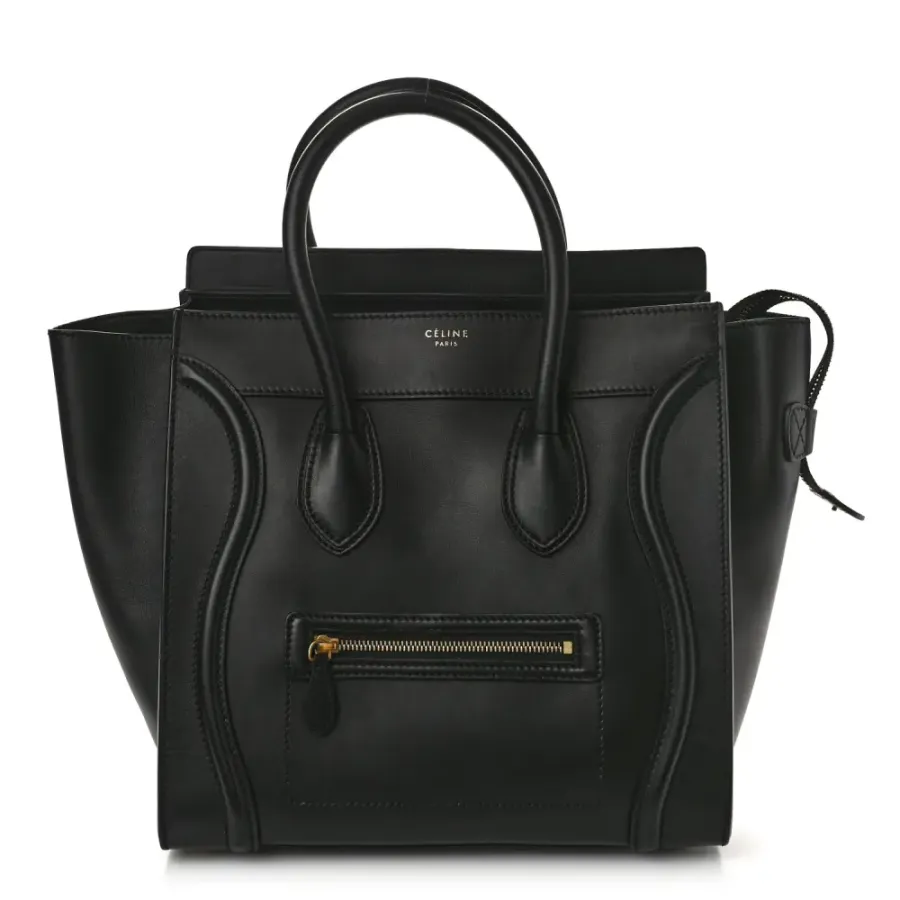 Celine Mini Luggage Bag Black Smooth Calfskin Leather