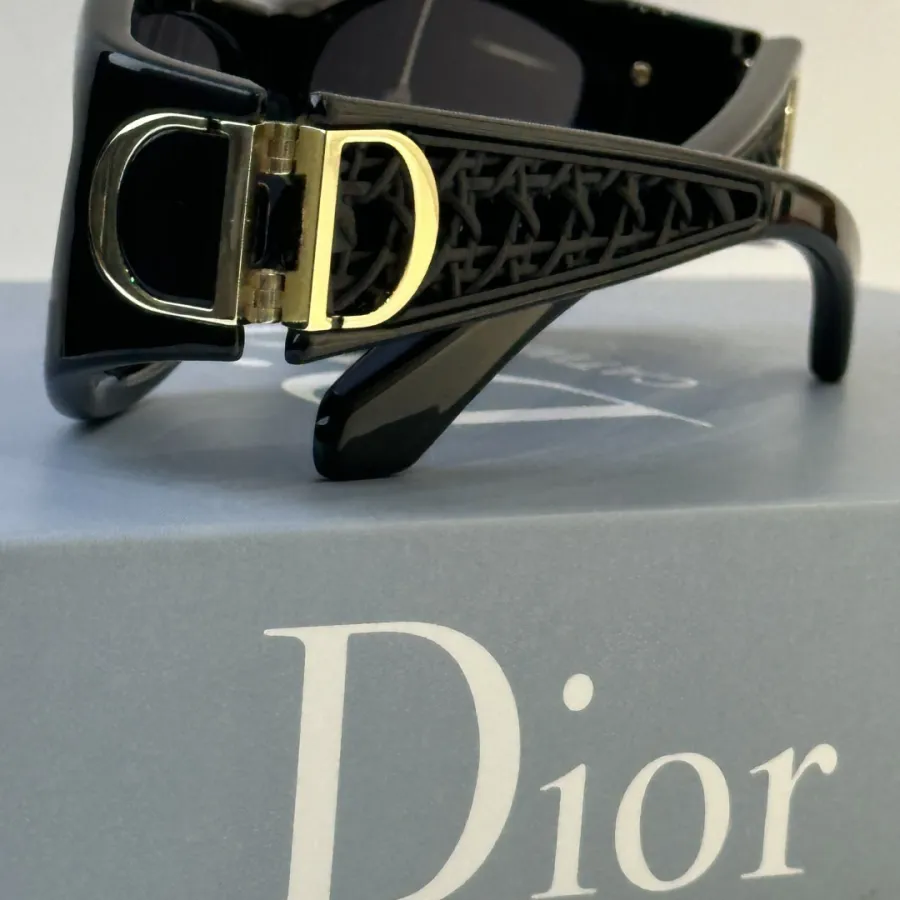 DIOR square frame glasses black/white color Size 61口15-130