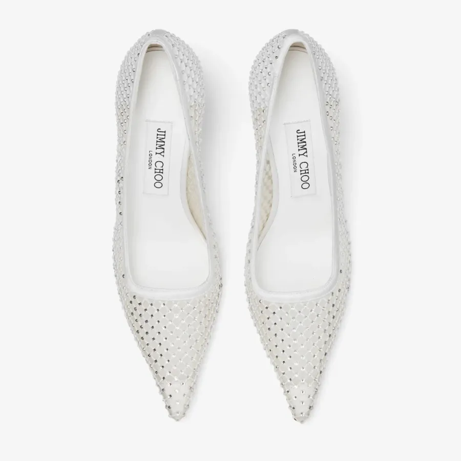 JIMMY CHOO White mesh high heels