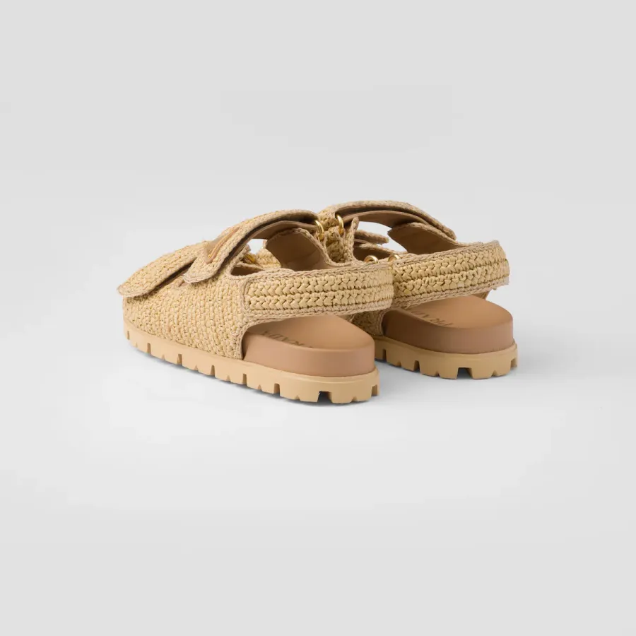 PRADA Beige crocheted sandals