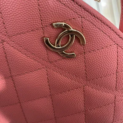 Chanel Pink /  White / Black / Wine Red / Lvory White Quilted Pelleted Calfskin Leather Crossbody Bags