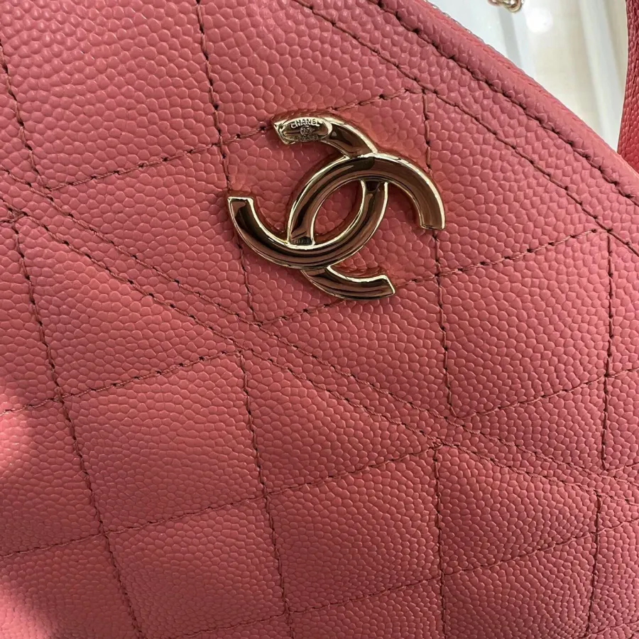 Chanel Pink /  White / Black / Wine Red / Lvory White Quilted Pelleted Calfskin Leather Crossbody Bags