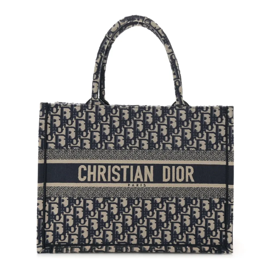 Dior Medium Book Tote Blue Multicolor Oblique Canvas