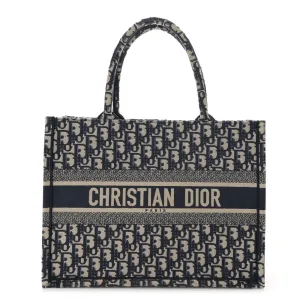 Dior Medium Book Tote Blue Multicolor Oblique Canvas