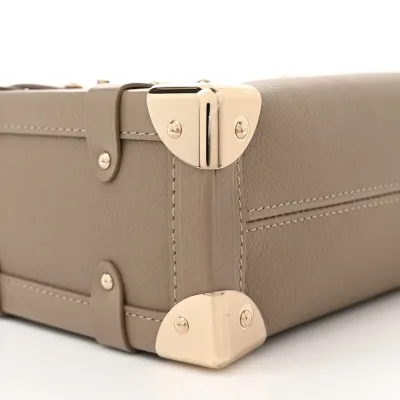 Louis Vuitton Side Trunk MM Taupe Calfskin Leather Gold Hardware