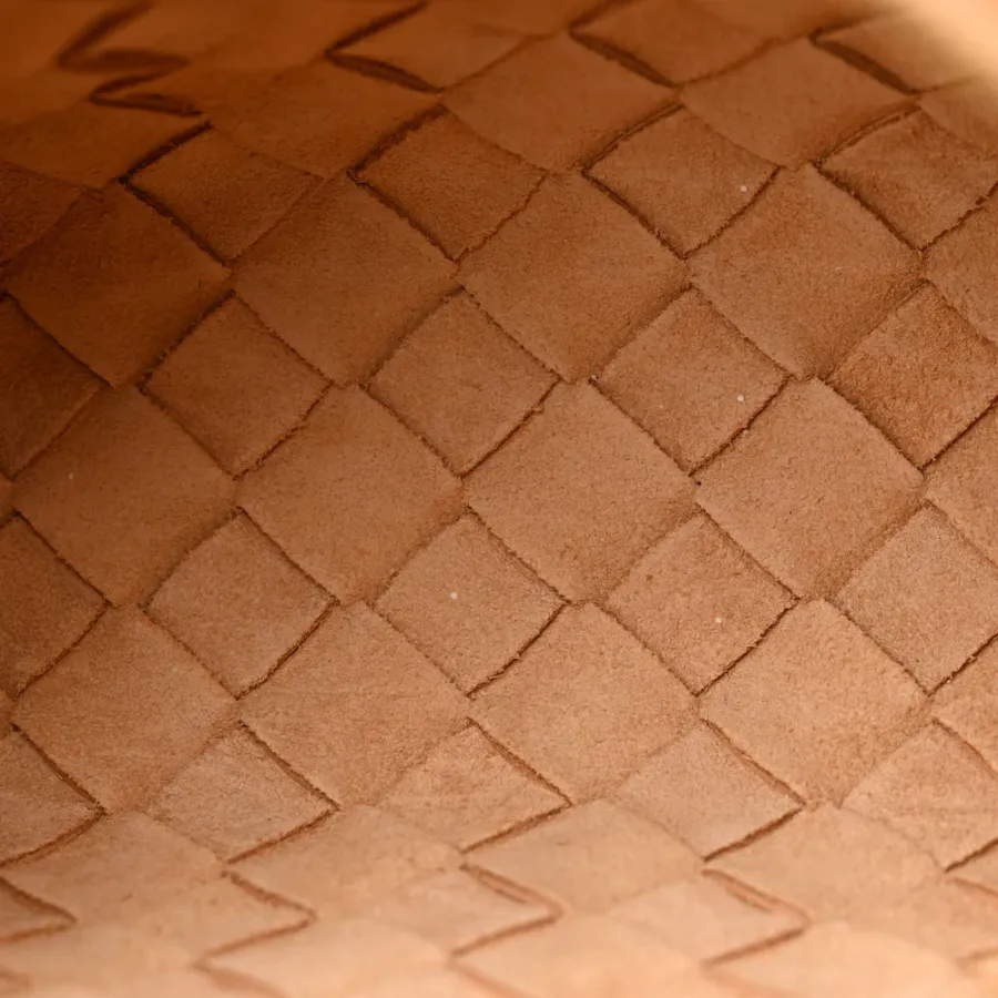 Bottega Veneta Mini Intrecciato Loop Camera Bag Almond Nappa Leather