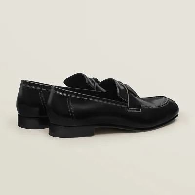 HERMES Paris Black Loafers