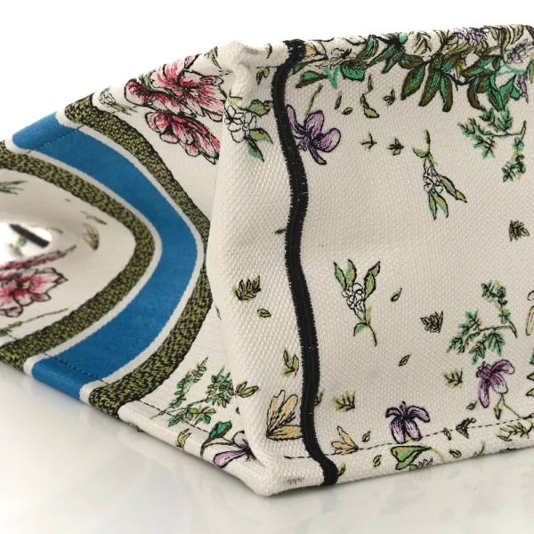 Dior Medium D-Constellation Book Tote Latte Multicolor Embroidered Canvas - Image 4