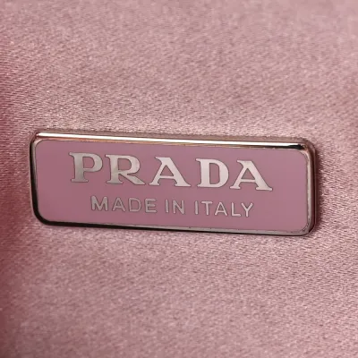 Prada Mini Re-Edition 2000 Bag Alabastro Satin & Crystal Silver Hardware
